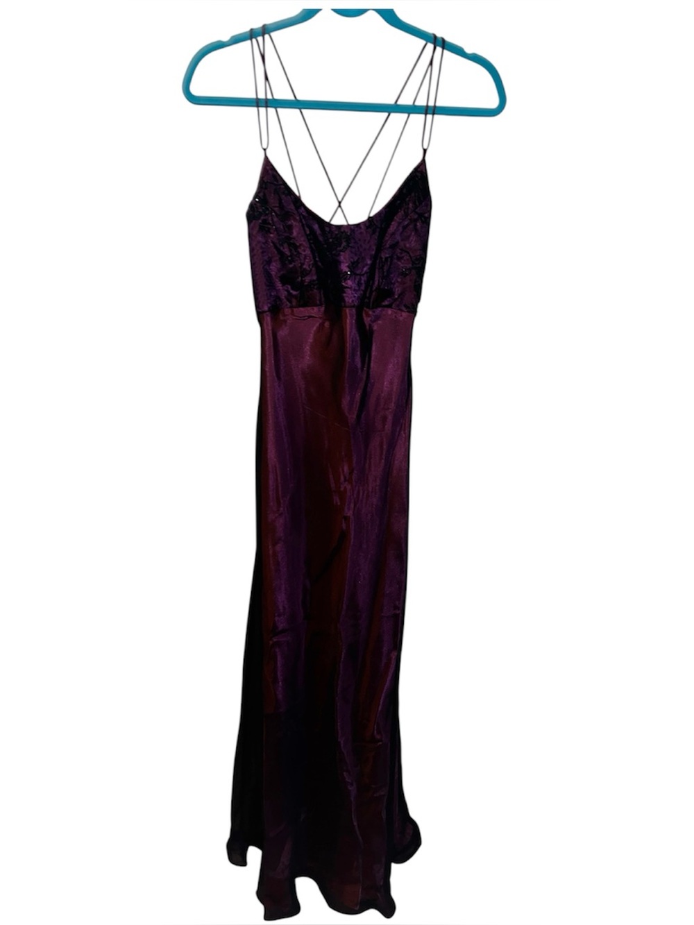 Vintage y2k early 2000s beads detailing maxi formal dress